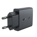 Mała płaska ładowarka sieciowa GaN PD 30W USB-A USB-C czarna