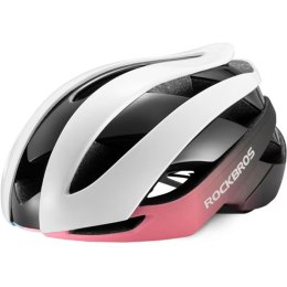 Kask rowerowy uniwersalny regulowany rozmiar L niebiesko-różowy