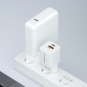 Ładowarka sieciowa PD QC 3.0 100-240V 20W USB-C USB-A biała