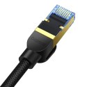 Szybki kabel sieciowy LAN RJ45 cat.7 10Gbps plecionka 10m czarny