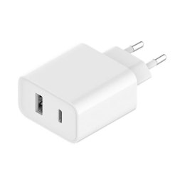 Szybka ładowarka sieciowa Xiaomi Travel Charger Combo USB / USB-C 33W PD biała