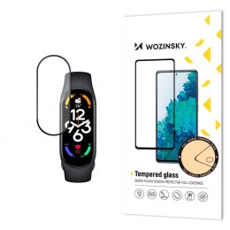 Wytrzymałe szkło hartowane na cały ekran z ramką do Xiaomi Mi Band 8 Full Glue czarne