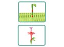 Klocki konstrukcyjne w kuferku, Ogród Kwiatki, Zestaw Do Zbudowania Kwiatowej Kompozycji 135 El.