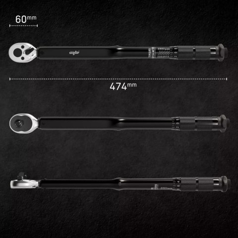 Klucz dynamometryczny 1/2" 28-210 Nm czarny