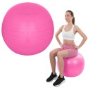 PIŁKA GIMNASTYCZNA DO ĆWICZEŃ FITNESS 65CM ANTIBURST RÓŻOWA