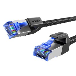 Kabel sieciowy patchcord Ethernet RJ45 Cat8 miedziany rdzeń 1.5m - czarny