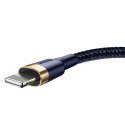 Kabel przewód Cafule USB-A - iPhone Lightning 2.4A QC 3.0 1m - niebiesko-złoty