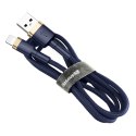 Kabel przewód Cafule USB-A - iPhone Lightning 2.4A QC 3.0 1m - niebiesko-złoty