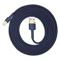 Kabel przewód Cafule USB-A - iPhone Lightning 2.4A QC 3.0 1m - niebiesko-złoty