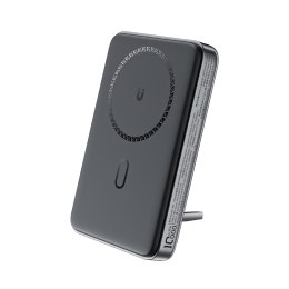 Powerbank 10000mAh indukcyjny magnetyczny z opcją podstawki PD 20W + kabel - czarny