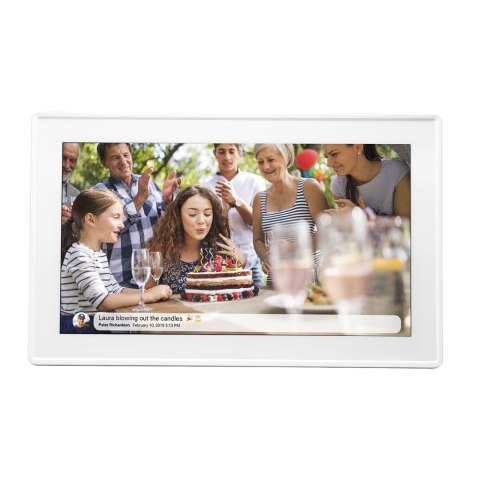 Ramka cyfrowa 15.6'' 16GB microSD WiFi głośnik MPEG4 Frameo PFF-1515W - biała