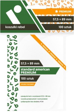 Koszulki 57,5 x 89 mm standard American Premium 100 sztuk