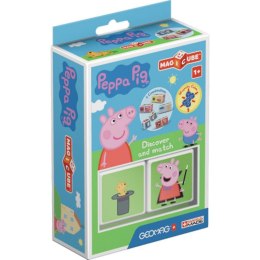 Klocki magnetyczne Magicube Świnka Peppa - Odkrywaj i łącz