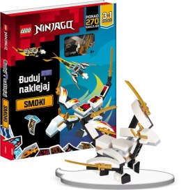 Zestaw książka z klockami Ninjago Buduj i naklejaj Smoki